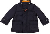 Thumbnail for your product : Armani Junior Hooded Nylon Dressy Puffer Jacket, Marine Blue, Sizes 3-24 Months