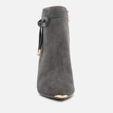 Thumbnail for your product : Ted Baker Women's Qatena Suede Heeled Ankle Boots - Charcoal