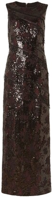 Phase Eight Collection 8 Bernadette Embellished Full Length Dress, Merlot/Black