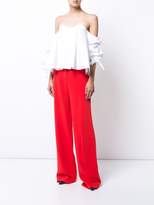 Thumbnail for your product : Caroline Constas off shoulder distressed top