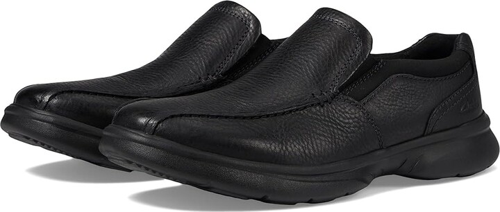 Clarks Bradley Step Men's Shoes Black Tumbled Leather : 7 D - Medium