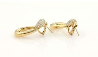 Cartier 18k Yellow Gold 1.50ct Diamonds Oval Hoop Earrings