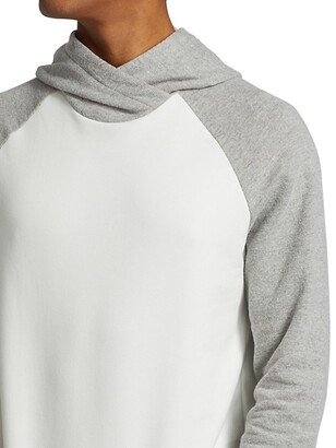 Saks Fifth Avenue Contrast Pullover Hoodie Sweatshirt