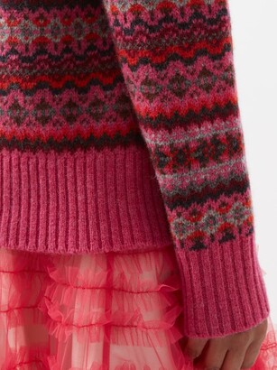 Molly Goddard Harry Fair Isle-knit Wool Sweater - Pink Multi