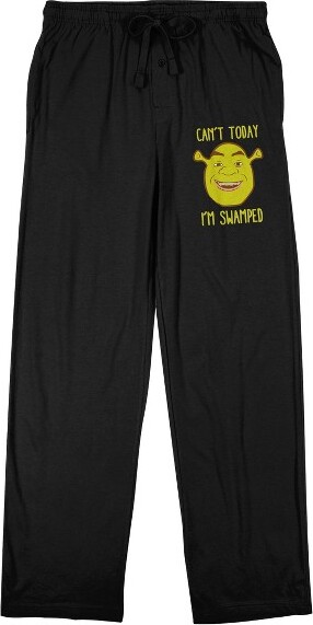 Target Shrek Swamped Men's Black Sleep Pajama Pants-Large