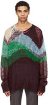 Thumbnail for your product : Jil Sander Multicolor Oversized Mohair Crewneck Sweater