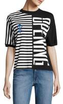 Thumbnail for your product : Opening Ceremony Striped Cotton Logo Tee