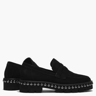 Kennel + Schmenger Whitley Black Suede Studded Loafers