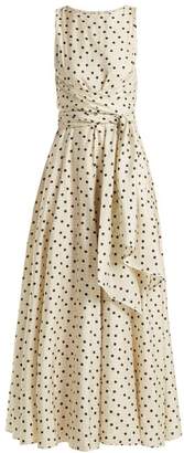 Diane von Furstenberg Polka Dot Silk Dress - Womens - Cream Print