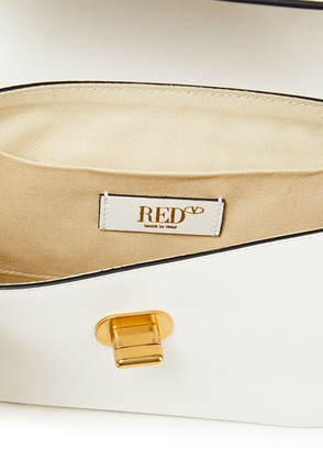 Red(V) Embellished Leather Shoulder Bag