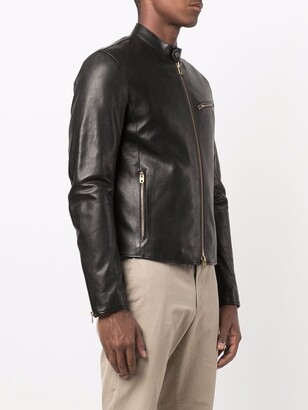 Ajmone Zip-Up Leather Jacket