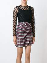 Thumbnail for your product : Giamba checked sheer longsleeved dress