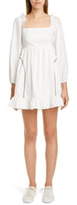 Thumbnail for your product : Sandy Liang Push Contrast Stitch Long Sleeve Minidress