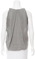Thumbnail for your product : Helmut Lang Vinyl-Trimmed Sleeveless Top