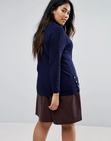 Thumbnail for your product : New Look Plus New Look Curve Popper Side Stripe Top