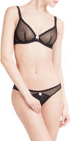 Thumbnail for your product : L'Agent by Agent Provocateur Bela Mesh Briefs with Lace Trim