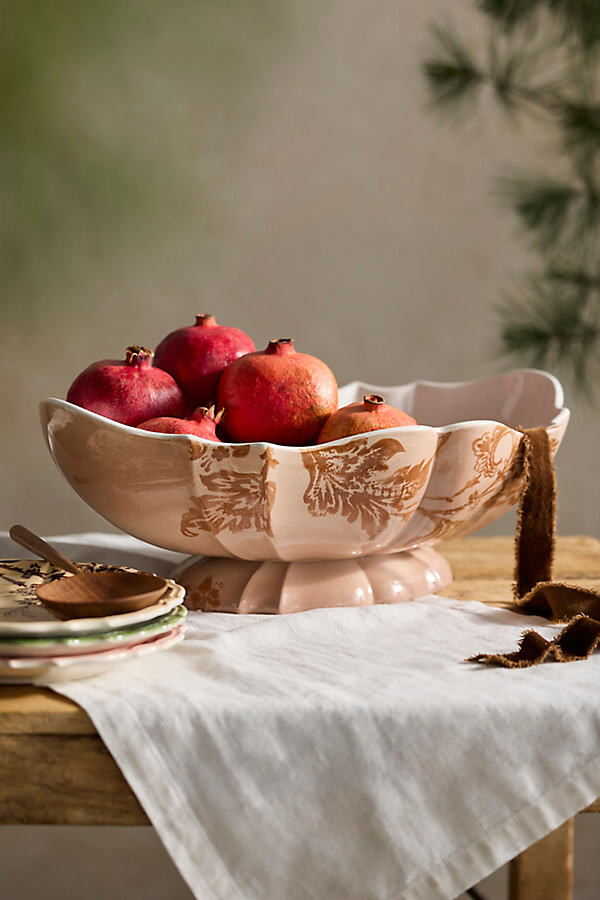 Botanical Silhouette Oval Serving Bowl