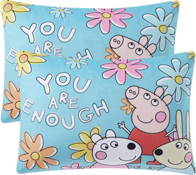 Northwest Peppa Pig Kids Bed Pillow Pack W/ Removable Pillowcase, 2-Pack