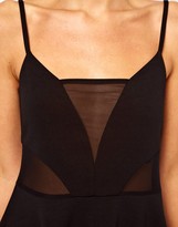 Thumbnail for your product : Asos Design ASOS Cami Skater With Mesh Inserts Dress