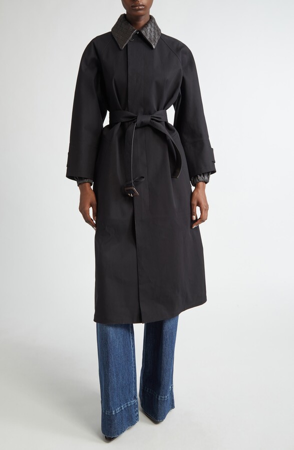 Bottega Veneta Intrecciato Leather Coat ShopStyle