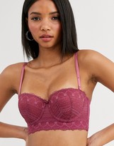 Thumbnail for your product : New Look lace balcony bra in dark coral