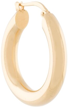 Jil Sander Engraved Logo Hoop Earrings