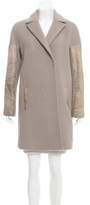 Thumbnail for your product : Elie Tahari Suede Accented Knee-Length Coat