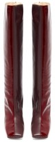 Thumbnail for your product : Wandler Isa Two-tone Square-toe Leather Boots - Womens - Burgundy