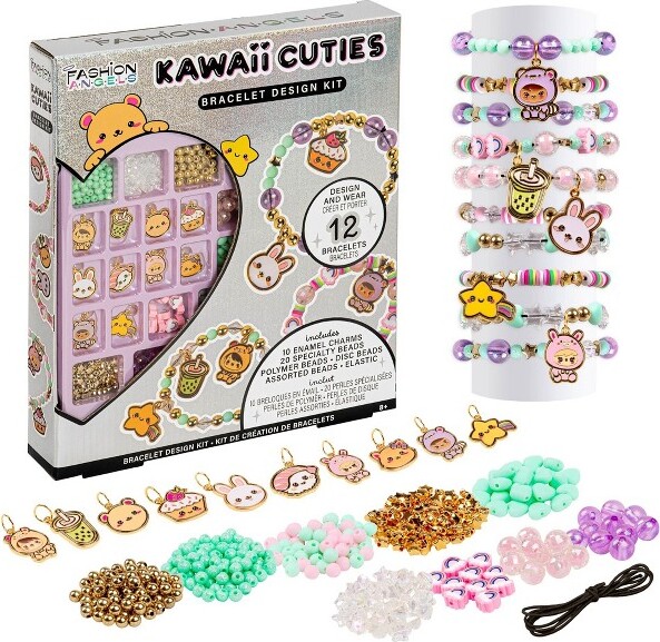 Fashion Angels FashionAngels:BraceletDesignKit-KawaiiCuties-DIYElasticStringJewelry