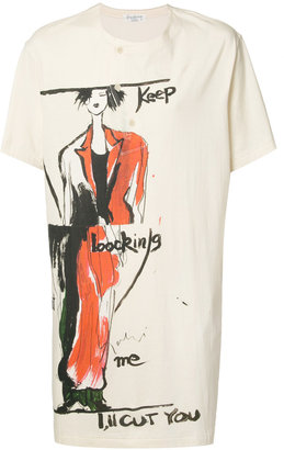 Yohji Yamamoto Henley T-shirt dress