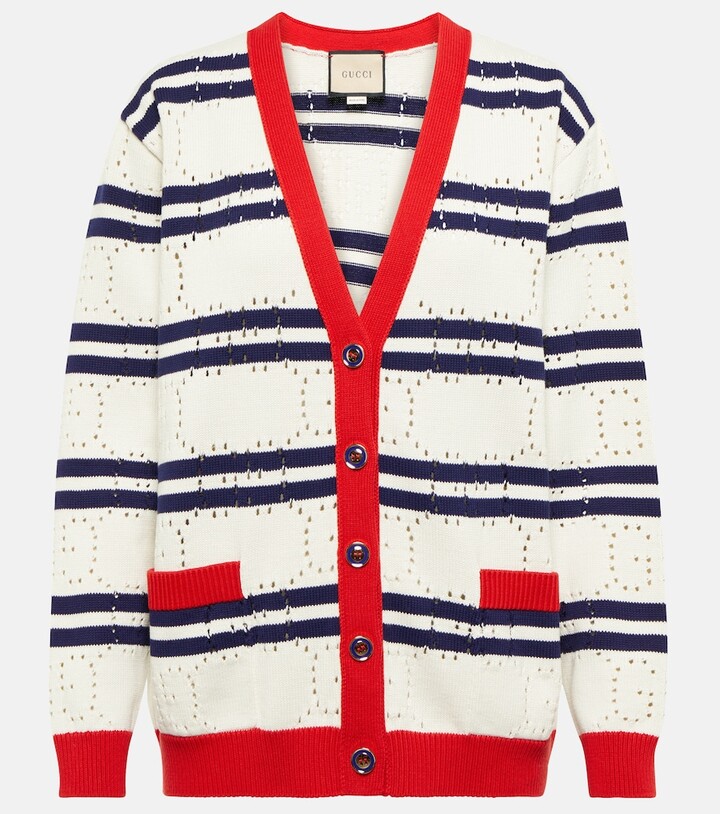 women's striped cardigan