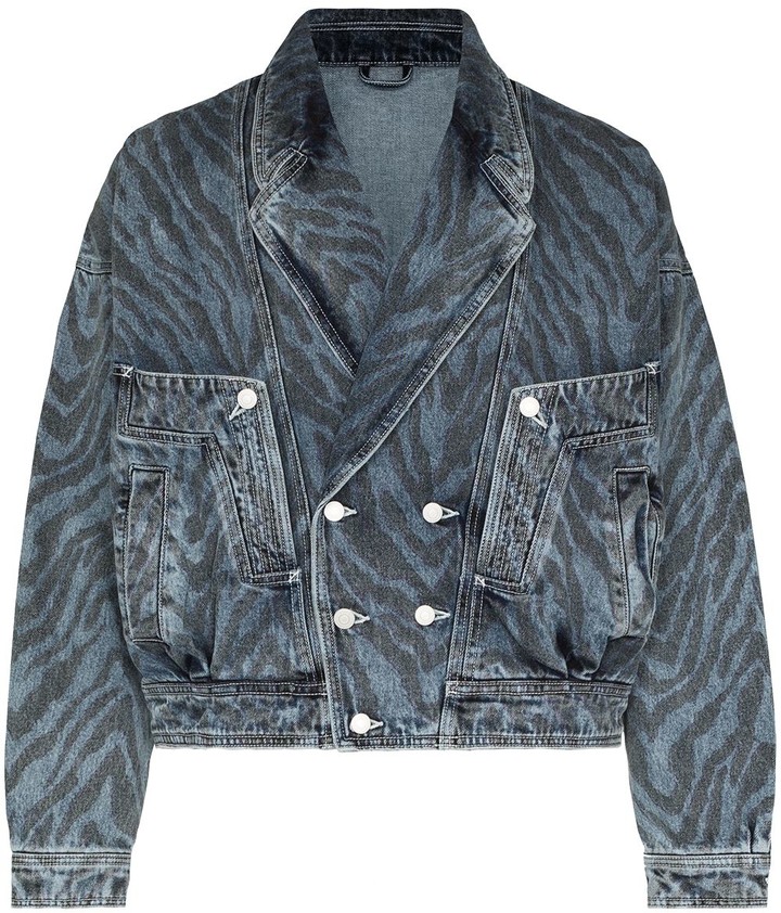 Iroquois ZebraPrint Denim Jacket ShopStyle