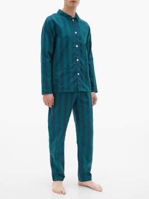 Nufferton - Uno Striped Cotton-twill Pyjamas - Mens - Green Multi