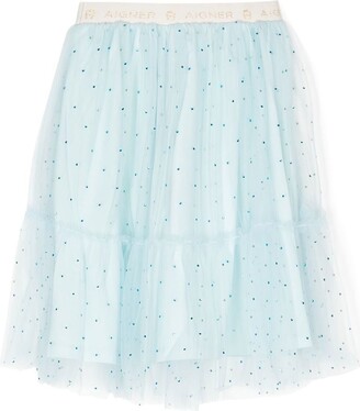 Aigner Kids Sequin-Embellished Tulle Skirt