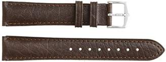 Hirsch 010090-15-18W 18 -mm Genuine Textured Leather"No Allergy" Lining Watch Strap
