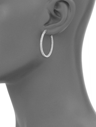 Adriana Orsini Crystal Pave Hoop Earrings/1.5"