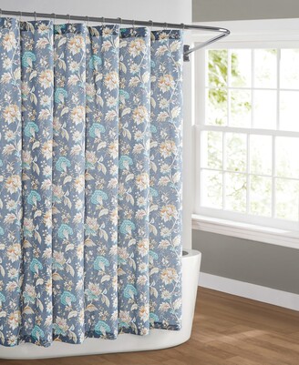 Home Classics Shower Curtain The, Home Classics Ruffle Ombre Fabric Shower Curtain