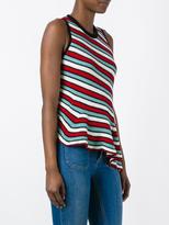 Thumbnail for your product : Philosophy di Lorenzo Serafini asymmetric striped knitted blouse