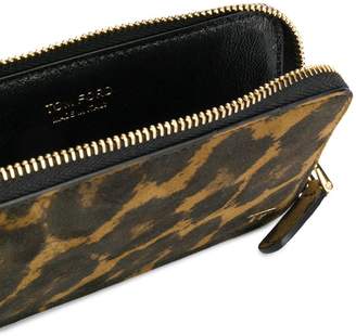 Tom Ford leopard zip wallet