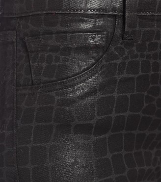 J Brand Leenah croc-effect skinny jeans
