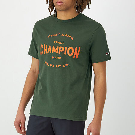 Champion Mens Crew Neck Short Sleeve Regular Fit Graphic T-Shirt