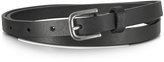 Thumbnail for your product : Forzieri Black Leather Skinny Belt