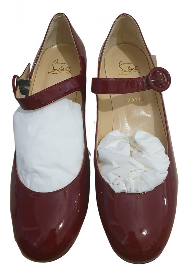 christian louboutin burgundy heels
