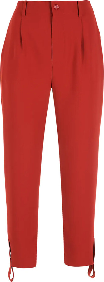 Gloria Coelho Draped Strap Crop Trousers