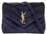 Thumbnail for your product : Saint Laurent Toy Suede Loulou Bag in Navy