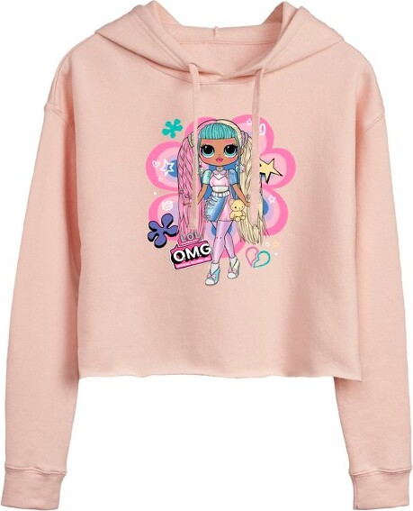 Women's LOL Surprise! Candylicious Original Cropped Graphic Hoodie - Blush - Large
