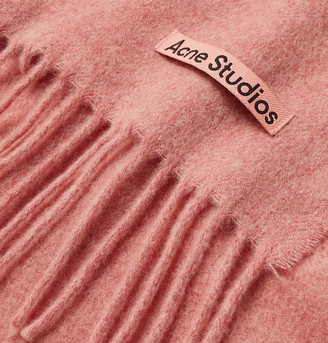 Acne Studios Fringed Melange Wool Scarf