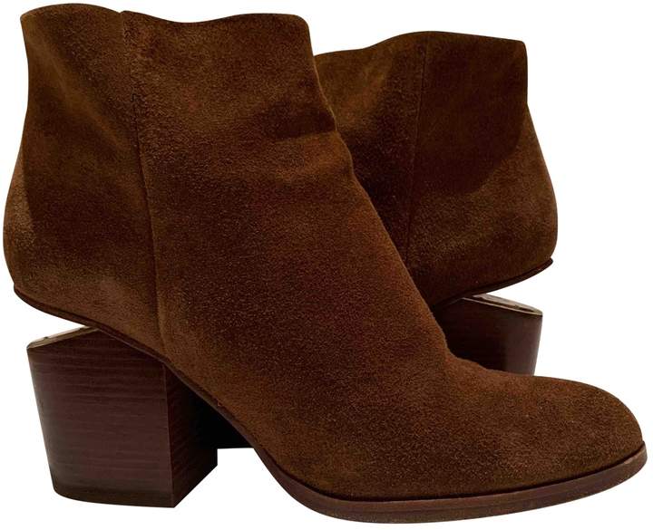 camel suede booties