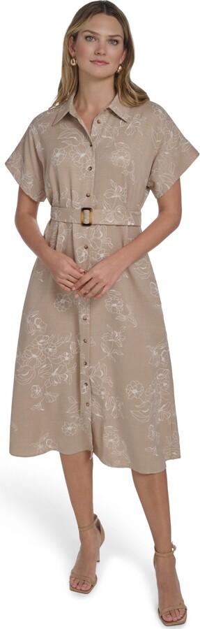 Jessica Howard Women's Button Down Shirt Dress