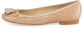 Thumbnail for your product : Stuart Weitzman Tulipbow Patent Ballerina Flat, Adobe